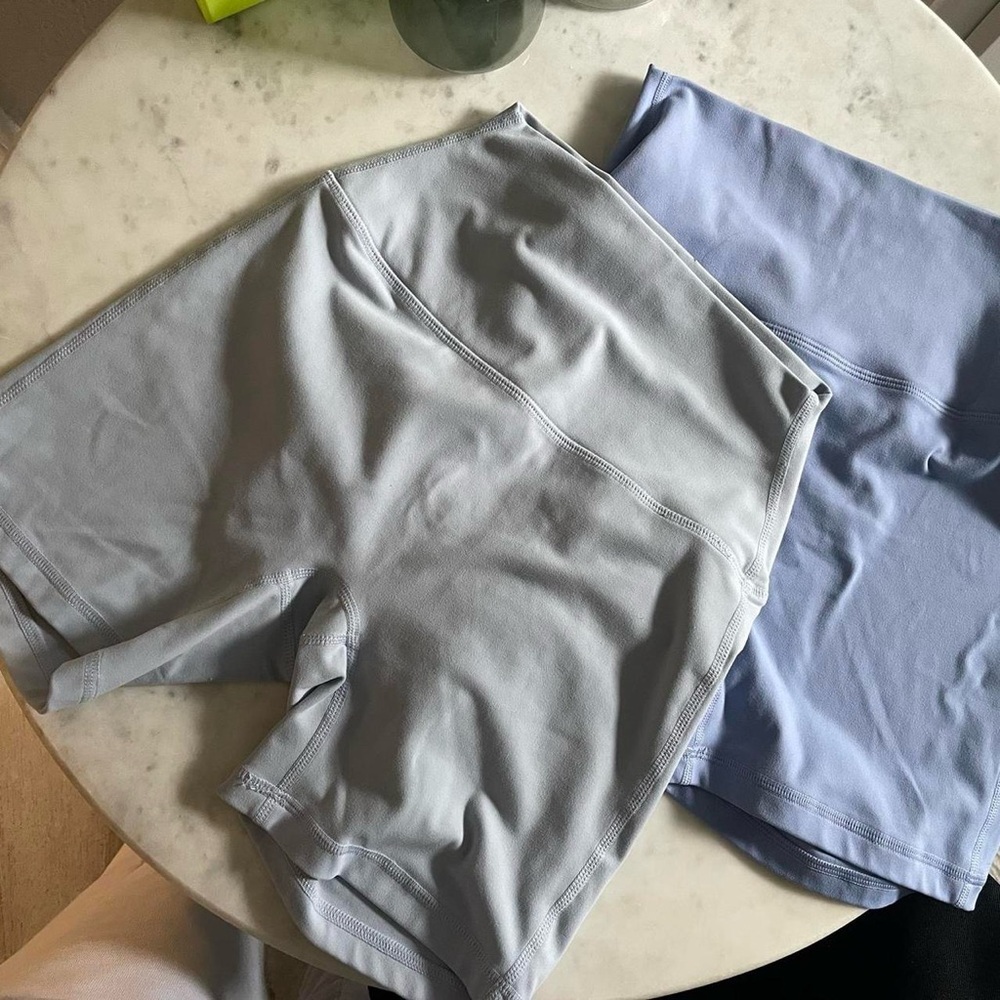 SET Active Light Gray Bike Shorts with Elastic Waistband and Soft Material